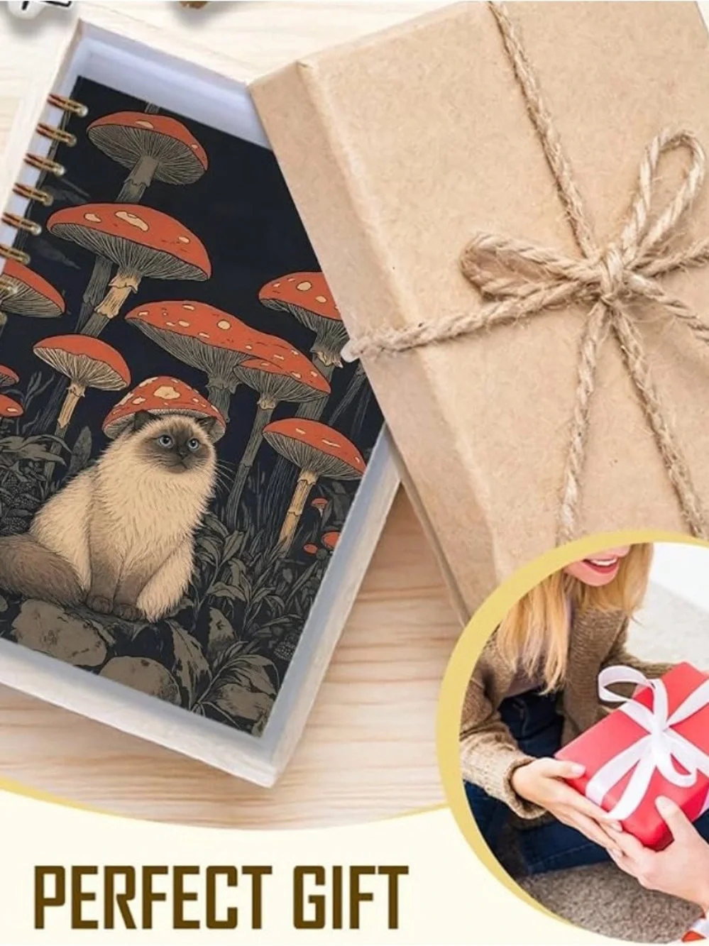 Ragdoll Cat with Amanita Mushroom Journal🍄